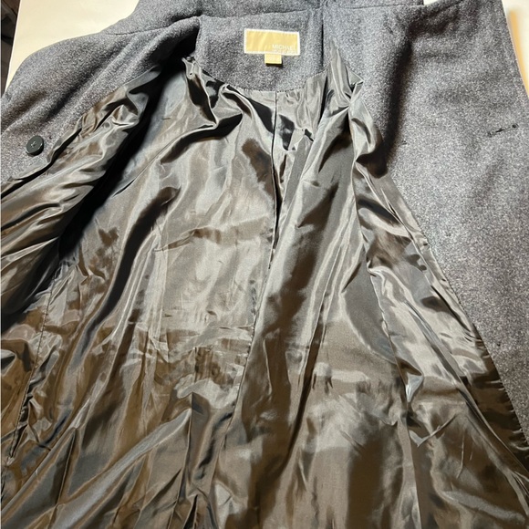 MICHAEL by Michael Kors Wool Blend Grey Pea Coat Winter Jacket Size Large EUC - Picture 11 of 14